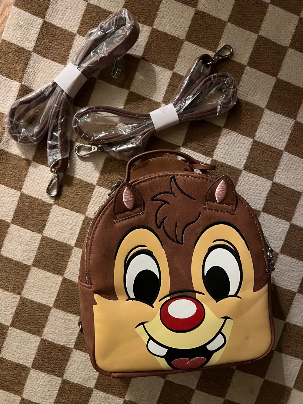 NWOT/ Never Used - Loungefly Brown & Tan Chip and Dale (one on each side)
